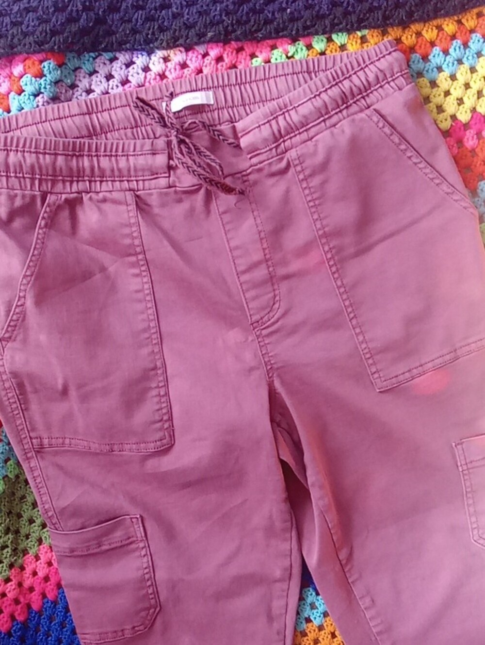 Maurices Women's Maroon Elastic Waist Pants - Picture 5 of 6